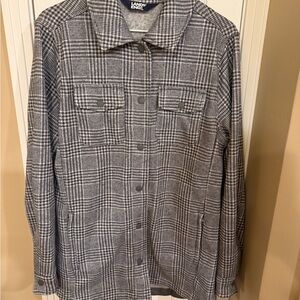 New Lands' End Black and White Checkered Jacket size medium 10/12